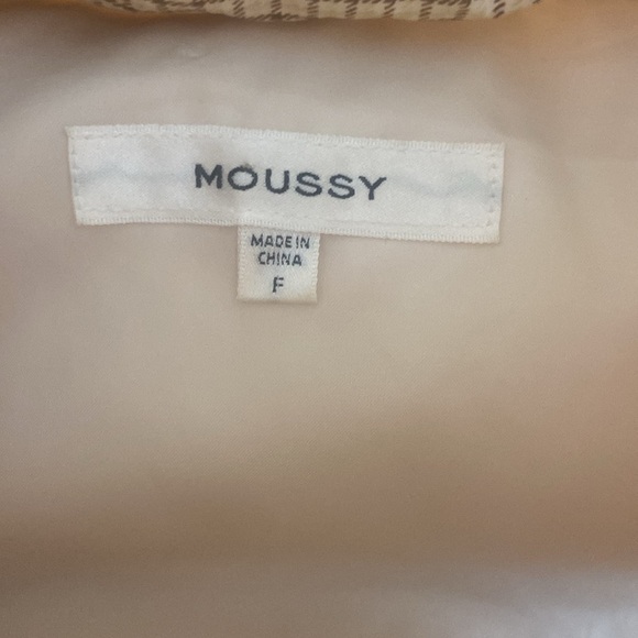 Moussy Down Filled Puffer Vest Gingham Check Plaid Windowpane Sz S - Picture 5 of 7